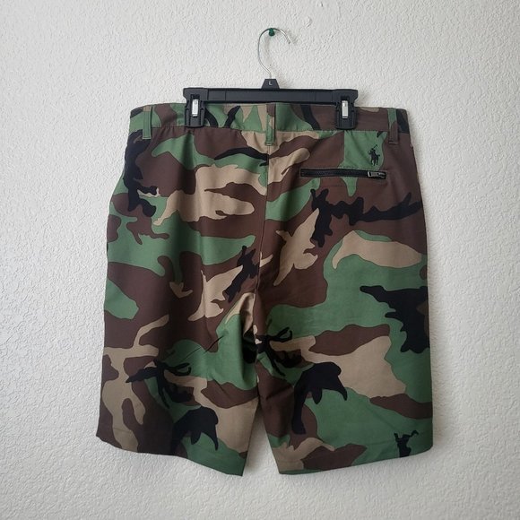 Men's Polo Ralph Lauren Camouflage Outdoor Shorts Recycled Polyester Camo‎ Print - Picture 7 of 10